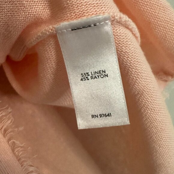 J. Jill Fringe Hem Sleeveless Top Linen Blend - NWT - Large - Picture 5 of 6